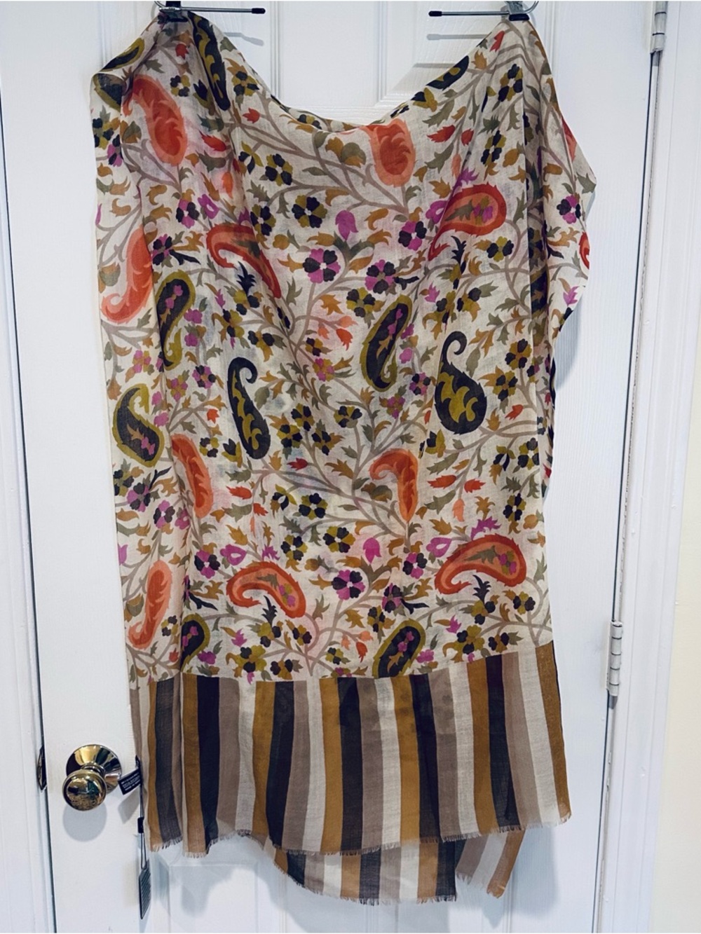 Krish Silk / Wool Shawl Wrap Scarf 74x28